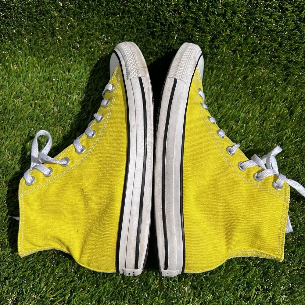 Converse Shoes Men Size 9 Chuck Taylor All Star Hi High Top Fresh Yellow 155738F